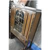 Image 2 : ANTIQUE WALNUT GLASS DOOR DISPLAY CABINET