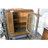 Image 3 : ANTIQUE WALNUT GLASS DOOR DISPLAY CABINET