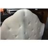 Image 2 : UPOLSTERED QUEENSIZE HEADBOARD WITH GLASS ACCENTS