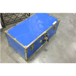 BLUE AND BRASS TRUNK
