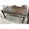 Image 2 : METAL STUDDED WOOD COFFEE TABLE AND END TABLE