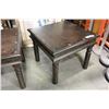 Image 3 : METAL STUDDED WOOD COFFEE TABLE AND END TABLE