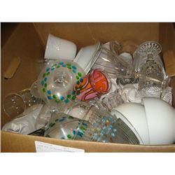 LARGE BOX OF ESTATE STEMWARE ETC