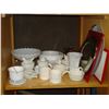 Image 1 : SHELF LOT OF WHITE ESTATE DISHES AND ACCESSORIES