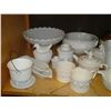 Image 2 : SHELF LOT OF WHITE ESTATE DISHES AND ACCESSORIES