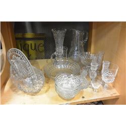LOT OF GLASSWARE AND CRYSTAL