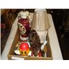 Image 1 : TABLE LAMPS, SOAPSTONE, BRONZE AND ITEMS