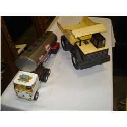 TEXACO TRUCK AND TRAILER, AND TONKA TRUCK