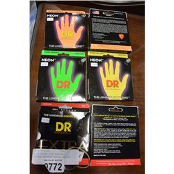 6 DR EXTRA LIFE ELECTRIC GUITAR STRINGS RETAIL $83.94