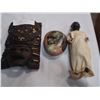 Image 2 : DECORATIVE WOOD ITEMS FROM MEXICO AND HAND PAINTED ROCK