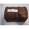 Image 3 : WOODEN JEWELRY BOX W/ NAIL HEAD ACCENTS W/ CONTENTS