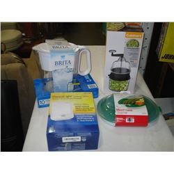 BRITA WATER FILTER AND OTHER ITEMS W/ THERMAL LUNCH BAG AND CUP