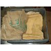 Image 2 : TOTE OF BURLAP SACKS AND HIDES
