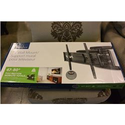 NEW OVERSTOCK INSIGNIA 47 TO 80 INCH FULL MOTION TV WALL MOUNT, 110LB CAPACITY