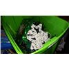 Image 1 : GREEN TOTE OF CHRISTMAS LIGHTS