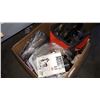 Image 1 : LARGE BOX OF LOST PROPERTY ITEMS, PANDEMIC BOARD GAME, FOOT SPA