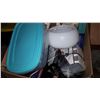 Image 2 : LARGE BOX OF LOST PROPERTY ITEMS AND TUPPERWARE