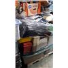 Image 1 : PALLET OF UNSORTED STORAGE LOCKER ITEMS, TOOLS, ELECTRONICS, ETC