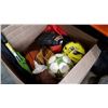 Image 2 : LARGE BOX OF LOST PROPERTY SPORTING GOODS, BALLS