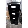 Image 2 : BLACK 4 DRAWER FILING CABINET