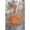 Image 1 : PINE ROLLING OFFICE ARM CHAIR