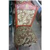 Image 2 : SET OF 7 CARVED CHERRY FINISH UPHOLSTERED DINING CHAIRS