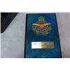 Image 2 : TIN OF COLLECTIBLE BADGES AND MEDALS WITH RHYTHM CLOCK