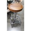 Image 2 : LEATHER AND METAL STOOL