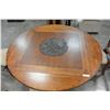 Image 5 : MODERN DINING TABLE W/ BUILT IN STONE LAZY SUZAN, FLIPOUT LEAFS, AND 4 CHAIRS