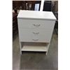 Image 2 : WHITE 3 DRAWER NIGHTSTAND