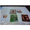Image 1 : 5 TIN SIGNS, CASE TRACTOR, WINCESTER, BROTHERHOOD FIRE FIGHTER, MARILYN MONROE, AND POKER CHIPS