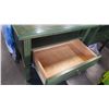 Image 3 : PAIR OF ONE DRAWER GREEN NIGHTSTANDS