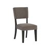 Image 2 : NEW ASHLEY SIGNATURE DARK RUSTIC FINISH DINING TABLE WITH 4 GREY UPHOLSTERED CHAIRS, RETAIL $2180