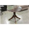 Image 1 : MAHOGANY PARLOUR TABLE W/ GLASS TOP