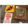 Image 2 : MIRRORED WHISKEY ADVERT AND TIN SIGNS