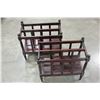 Image 2 : 2 MAHOGANY MAGAZINE RACKS