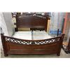 Image 1 : NEW ASHLEY KINGSIZE DARK FINISH PANEL BEDFRAME, RETAIL $2699