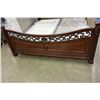Image 2 : NEW ASHLEY KINGSIZE DARK FINISH PANEL BEDFRAME, RETAIL $2699