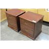 Image 1 : PAIR OF MAHOGANY 2 DRAWER NIGHT STANDS