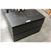Image 1 : PAIR BLACK 2 DRAWER NIGHTSTANDS