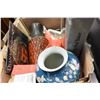 Image 2 : BOX OF VASES AND ESTATE GOODS