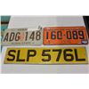 Image 2 : HAWAIIAN, NEWFOUNDLAND, AND EUROPEAN LICENSE PLATES