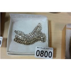 MENS STAMPED 925 SILVER ITALY CURB LINK CHAIN AND BRACELET