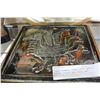 Image 2 : VEST GERMAN VASE, DUCK BRUSH, METAL PLATE AND TILE ART