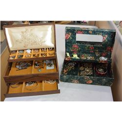 2 JEWELRY BOXES W/ CONTENTS