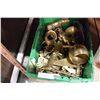 Image 2 : TOTE OF BRASS COLLECTIBLES AND FIGURES