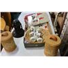 Image 2 : NEW CHRISTMAS DECORATIONS AND MUGS, AND LEATHER JARS W/ WOODEN REINDEER HEAD