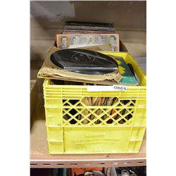 BOX AND CRATE OF RECORDS