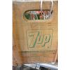 Image 2 : VINTAGE 7UP CRATE, COKE AND 7UP BOTTLES AND LANTERN