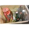 Image 3 : VINTAGE 7UP CRATE, COKE AND 7UP BOTTLES AND LANTERN